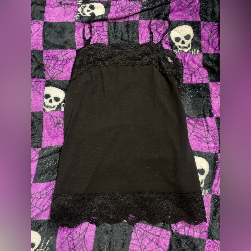 Black lace tank top